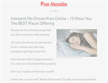 Tablet Screenshot of freedreaminterpretation.net